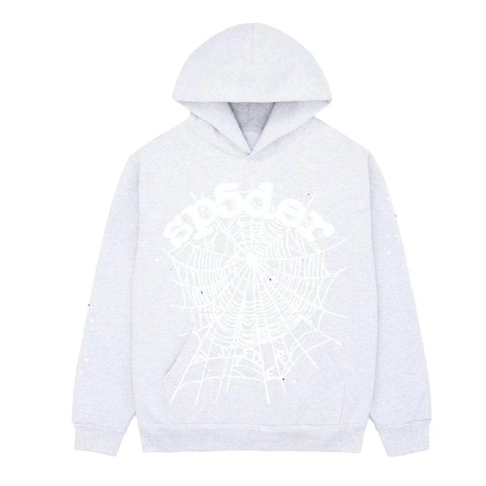 Sp5der OG Web Hoodie Heather Grey - True to Sole Sp5der OG Web Hoodie Heather Grey - True to Sole