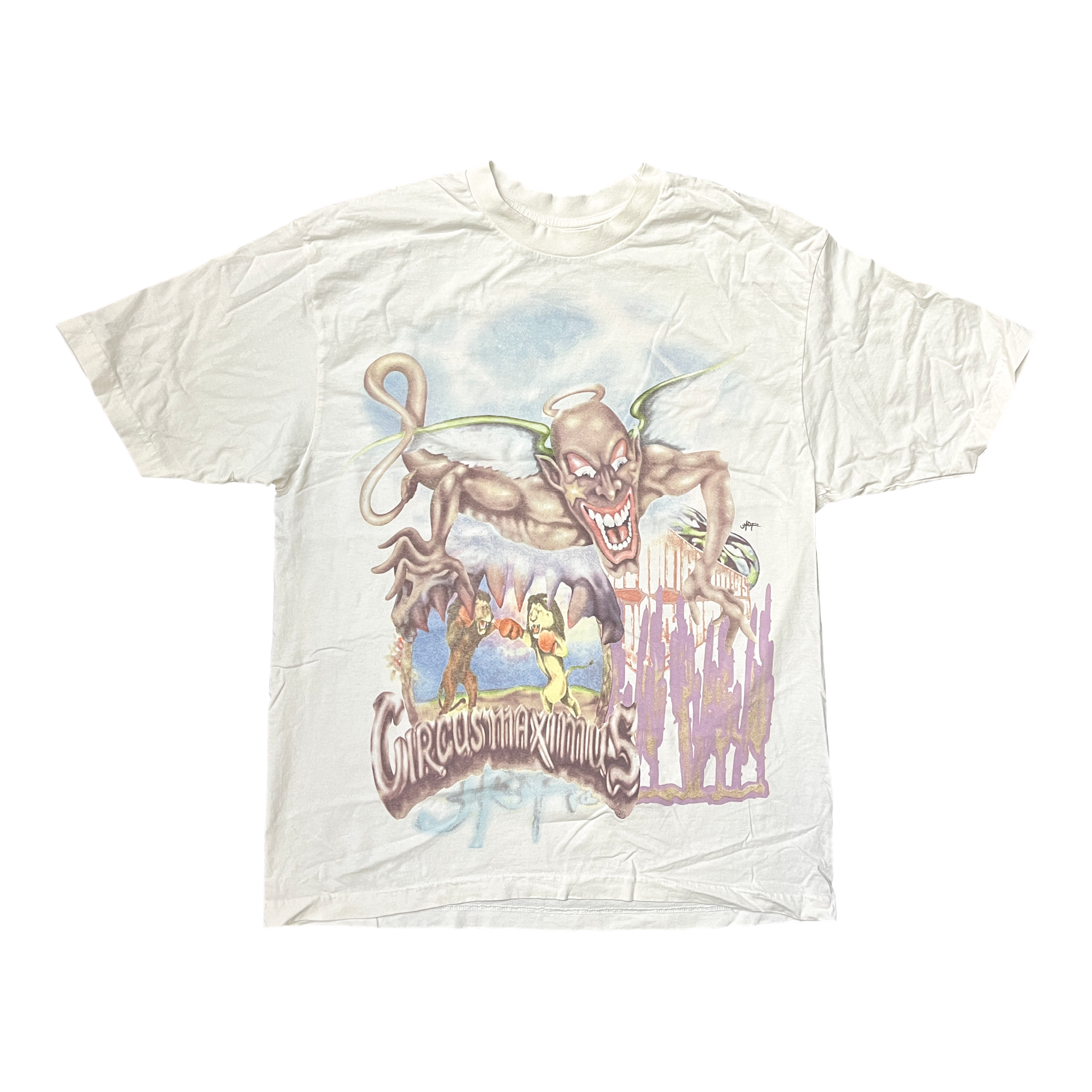 Travis Scott Utopia Circus Maximus 2024 Euro Tour Tee White - True