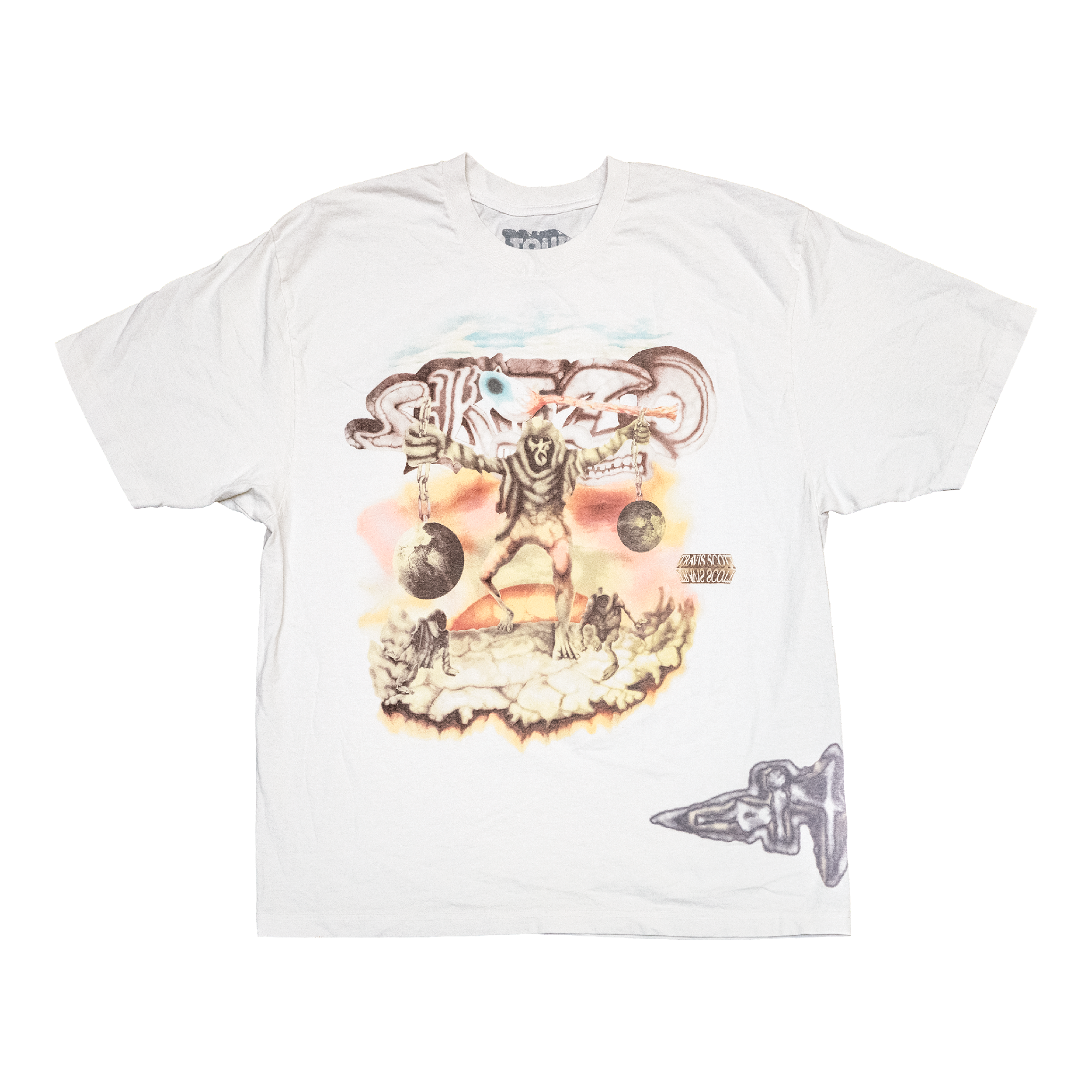 Travis Scott Utopia Euro Tour Skitzo Circus Maximus White Tee