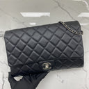 Chanel Lambskin Chain Clutch Flap SHW No.17 W/card