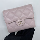 Chanel SLG Matelasse Caviar Trifold Compact Wallet Pink GHW No Card No.31