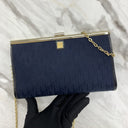 Dior Trotter Vintage Blue Clutch (with Removable 3Rd Party Strap) No Date Code