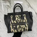 Céline Luggage Mini Old Logo Canvas Leather