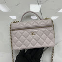 Chanel Purple Matelasse Vanity With Chain