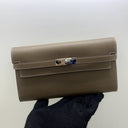 Hermès Brown Kelly Wallet H051300ck18 Classic Veau Epsom Étoupe Y Stamp, photo 1