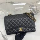 Chanel Matelasse Classic Flap Maxi 33Cm Wflap Caviar Skin No Hologram W/card