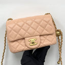 Chanel Pink Lambskin Coco Crush 17Cm Mini Square GHW