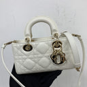 Dior White Cannage D-joy 3 Way Micro GHW 10Ma*0294 Shoulder Bag