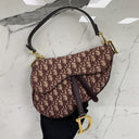 Dior Red Saddle Oblique Medium Shoulder