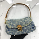 Louis Vuitton Blue Denim Monogram Pleaty Mini
