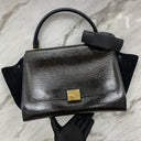 Céline Trapeze Medium Smooth Leather/suede Black Old Logo