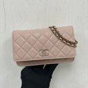 Chanel Caviar Skin Wallet On Cain Shoulderbag Pink, photo 1