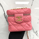 Chanel Pink Lambskin As3228 Small Vanity BAG W/mirror