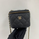 Chanel Matelasse Caviar Mini Vanity On Chain Black GHW