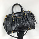 Miu Miu Black Leather Vitello Lux Tote Hand, photo 1