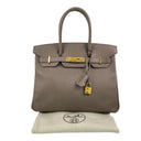 Hermès Grey Epsom Calfskin Gold Plated Metal Birkin 30 Stamp C Handbag C, photo 1