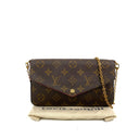 Louis Vuitton Brown Coated Canvas Monogram Félicie Pochette Crossbody
