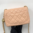 Chanel Pink Lambskin Coco Crush 17Cm Mini Square GHW