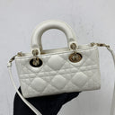 Dior White Cannage D-joy 3 Way Micro GHW 10Ma*0294 Shoulder Bag