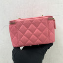 Chanel Vanity Lambskin Chain Shoulder Pearl Crush GHW Pink No.32 (w/card)