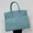 Hermès Blue Birkin 30 Epsom T Stamp Atoll PHW