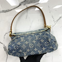 Louis Vuitton Blue Denim Monogram Pleaty Mini