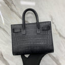 Saint Laurent Black Leather Sac de Jour Nano Croco Embossed, photo 2
