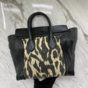 Céline Luggage Mini Old Logo Canvas Leather