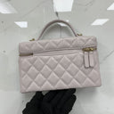 Chanel Purple Matelasse Vanity With Chain