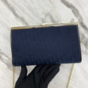 Dior Trotter Vintage Blue Clutch (with Removable 3Rd Party Strap) No Date Code