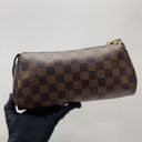 Louis Vuitton Damier Brown Leather Pochette Eva (no Leather Strap)
