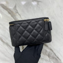 Chanel Black Caviar Skin Vanity Chain Shoulder No.32 W/card