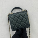 Chanel Green Mini Matelasse Lambskin Green With Mirror