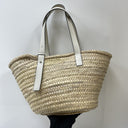 Loewe Anagram Anagram Raffia/straw Basket Bucket Tote White