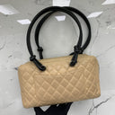 Chanel Beige/black Cambon Boston Shoulder