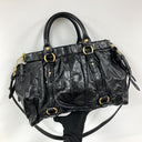 Miu Miu Black Leather Vitello Lux Tote Hand, photo 2