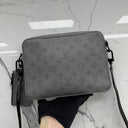 Louis Vuitton Grey M46104 Shadow LV Duo Messenger Shoulder Bag W/pouch Rfid