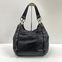 Céline Black Leather Dimitri Fringed Shoulder