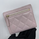 Chanel SLG Matelasse Caviar Trifold Compact Wallet Pink GHW No Card No.31