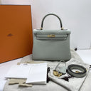 Hermès Kelly 25 Gris Neve Togo Stamp B (2023)