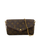 Louis Vuitton Brown Coated Canvas Monogram Félicie Pochette Crossbody