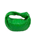 Bottega Veneta Green Lambskin Intrecciato Mini Jodie Handbag