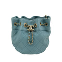 Chanel Light Blue Lambskin CC Drawstrings Chain Shoulder, photo 2