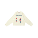 Tricou crop cu mânecă lungă Summit Games Champion Logo Cannoli Crem