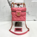 Chanel Pink Lambskin As3228 Small Vanity BAG W/mirror
