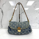 Louis Vuitton Blue Denim Monogram Pleaty Mini