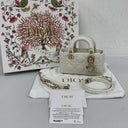 Dior White Cannage D-joy 3 Way Micro GHW 10Ma*0294 Shoulder Bag