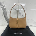 Saint Laurent 710318 Mini Le 5 A 7 In Smooth Leather Brown