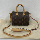 Louis Vuitton Brown Monogram Nano Speedy M61252 Shoulder Bag