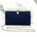 Dior Trotter Vintage Blue Clutch (with Removable 3Rd Party Strap) No Date Code